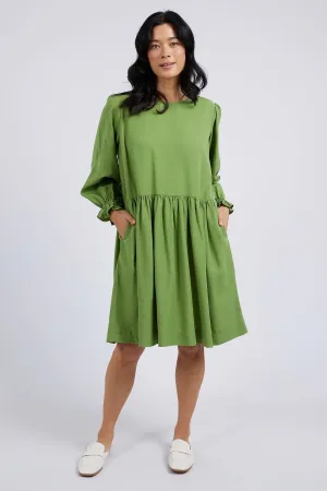 River Jungle Green LS Mini Dress