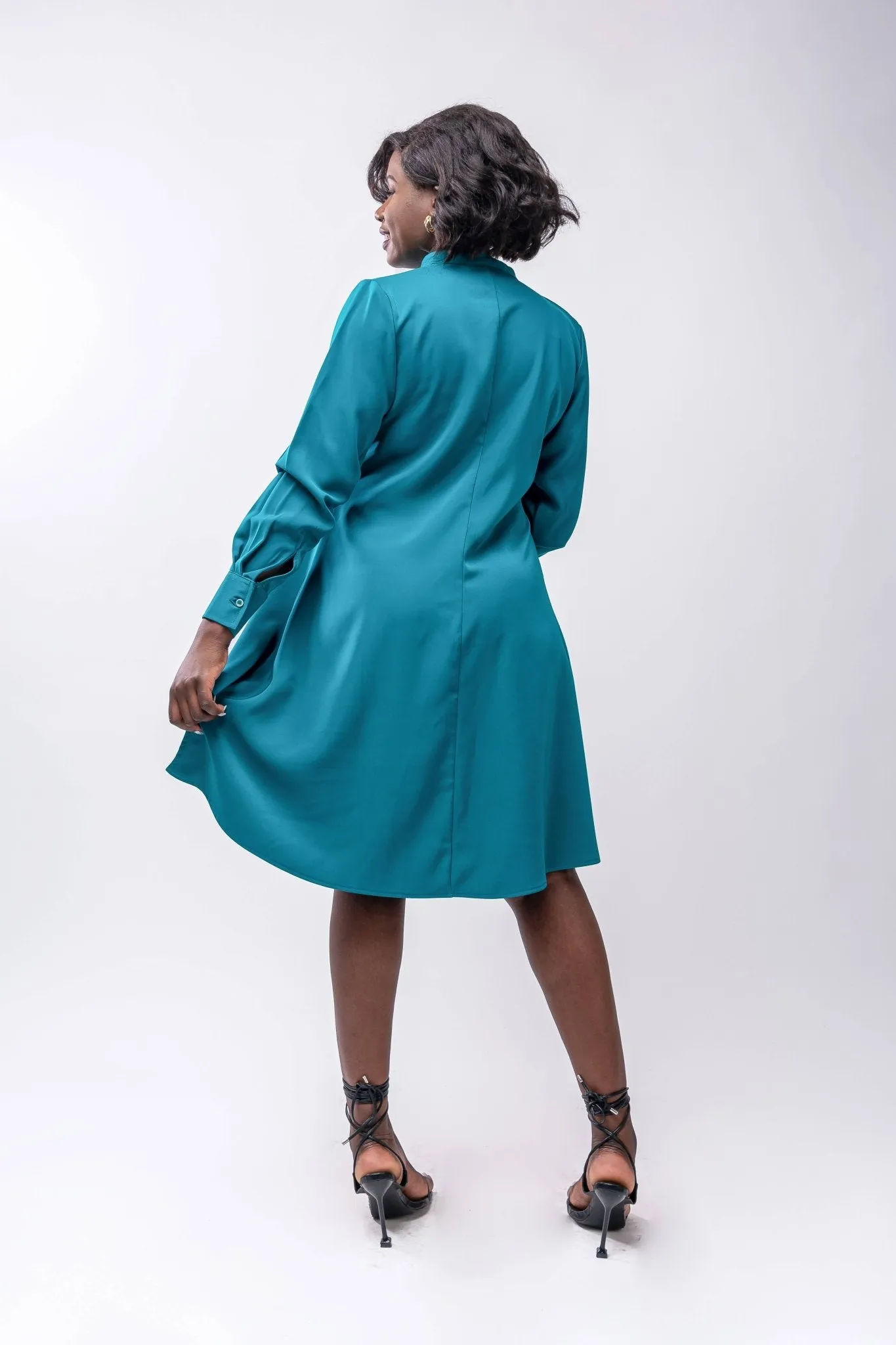 Salok Mani Shift Dress -Teal