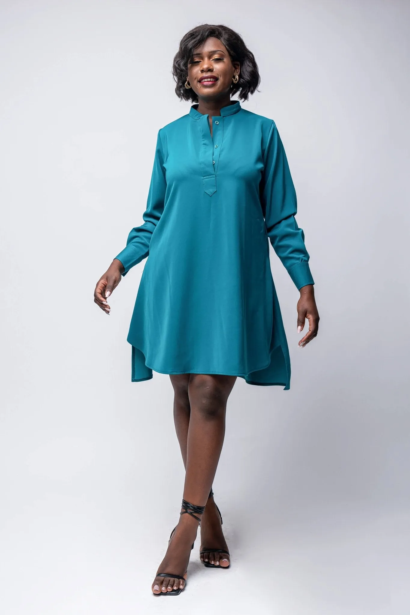 Salok Mani Shift Dress -Teal
