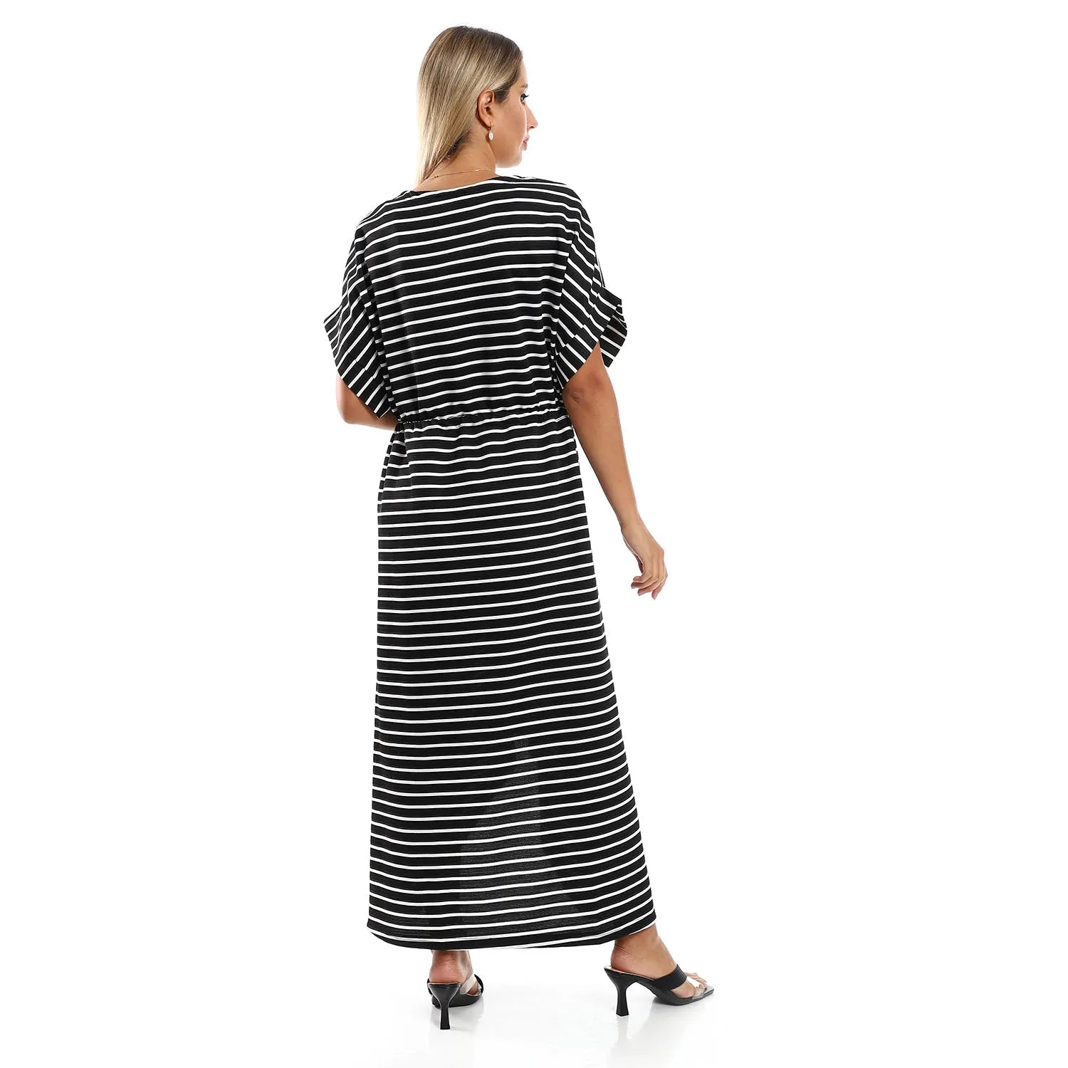 Short Sleeves Striped Dress - Kady