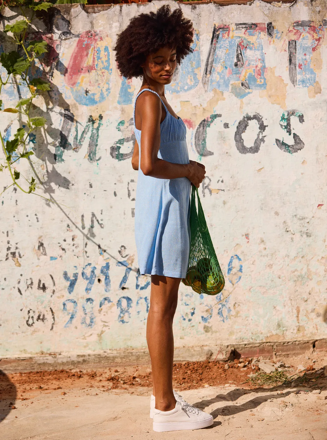Sweet Lily Dress - Bel Air Blue Confetti Dreams
