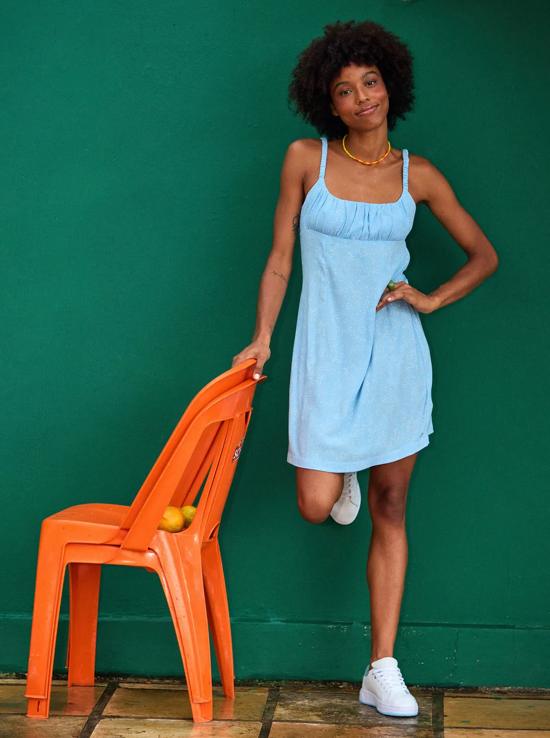 Sweet Lily Dress - Bel Air Blue Confetti Dreams