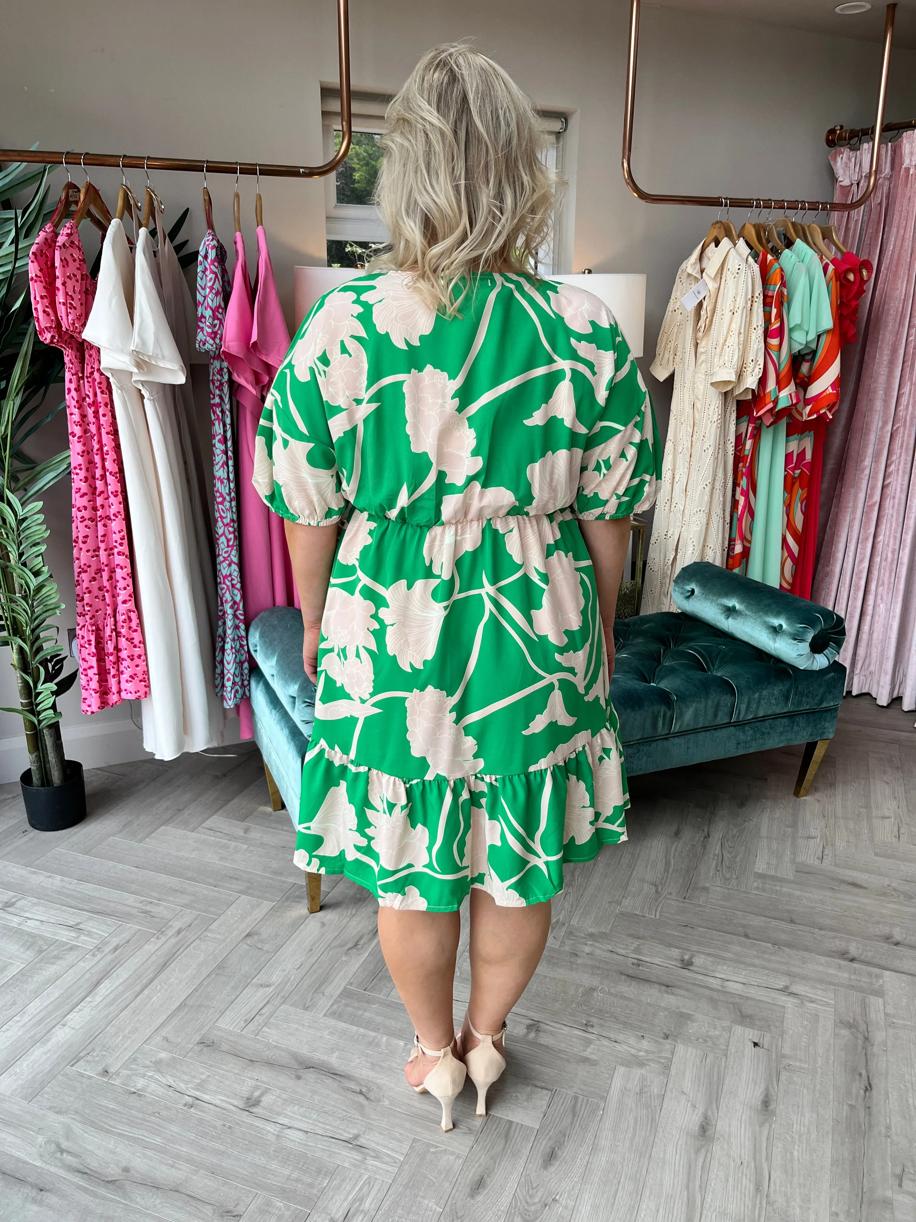 Thea Green Dress Plus