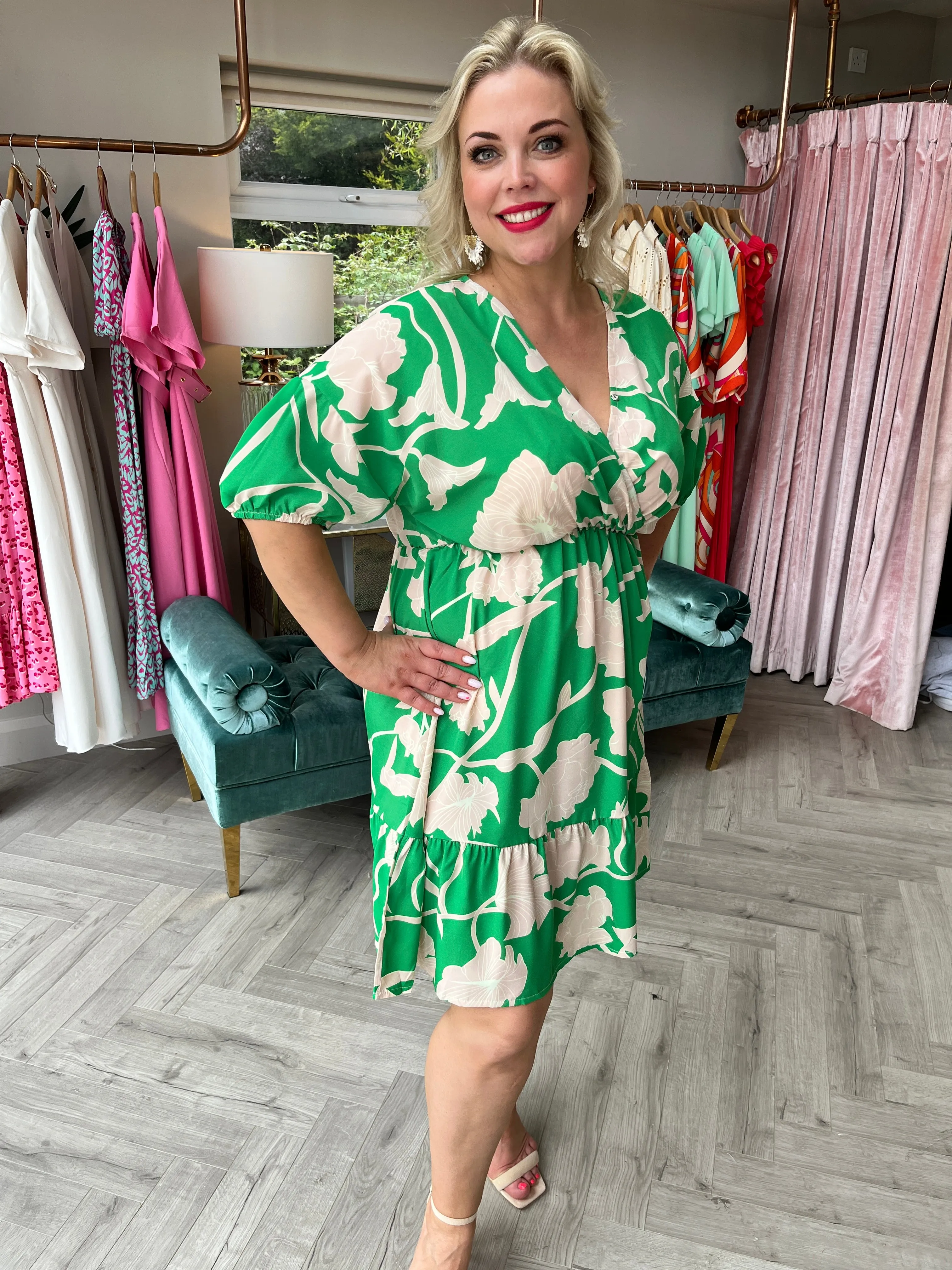 Thea Green Dress Plus