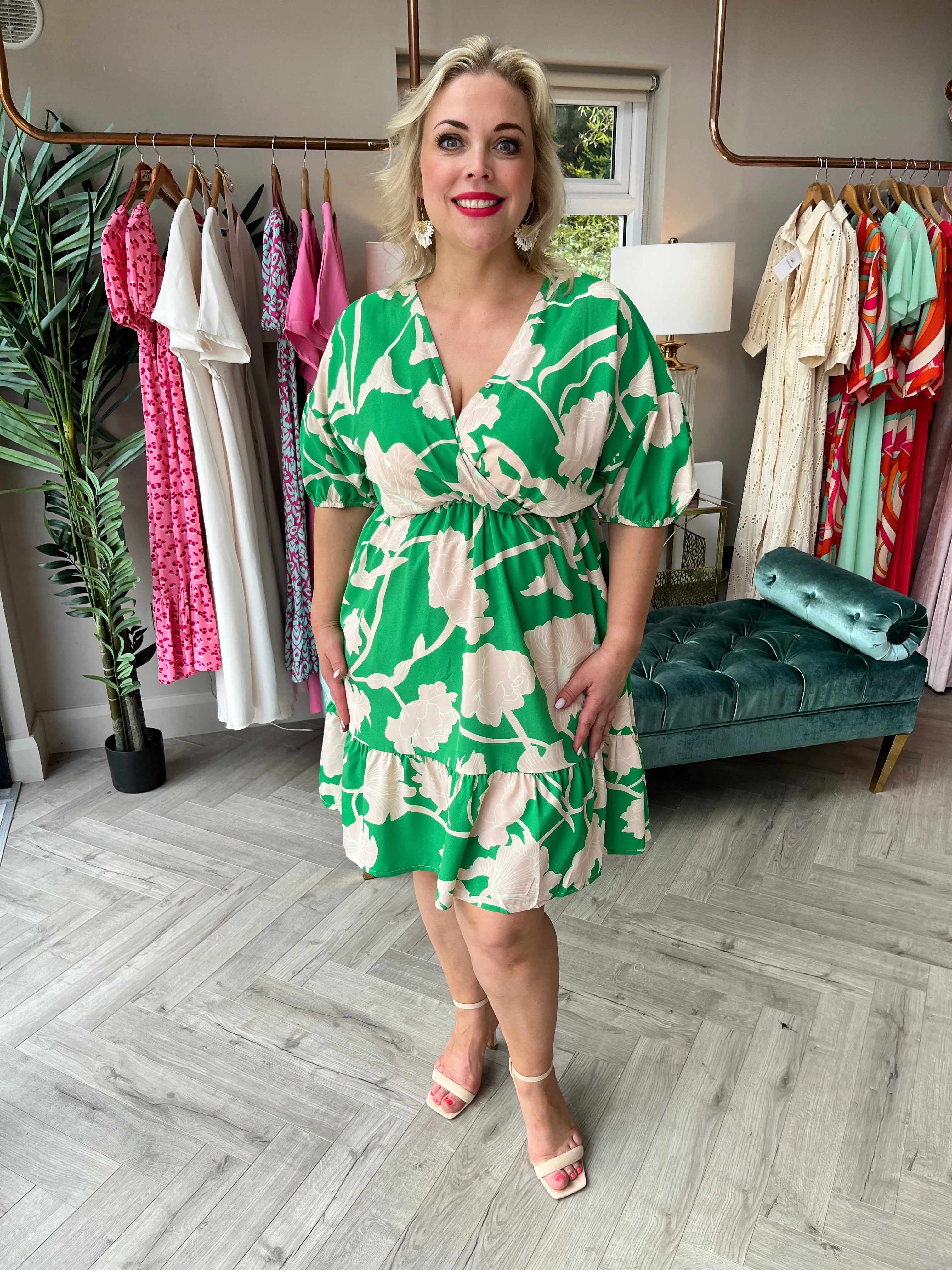 Thea Green Dress Plus