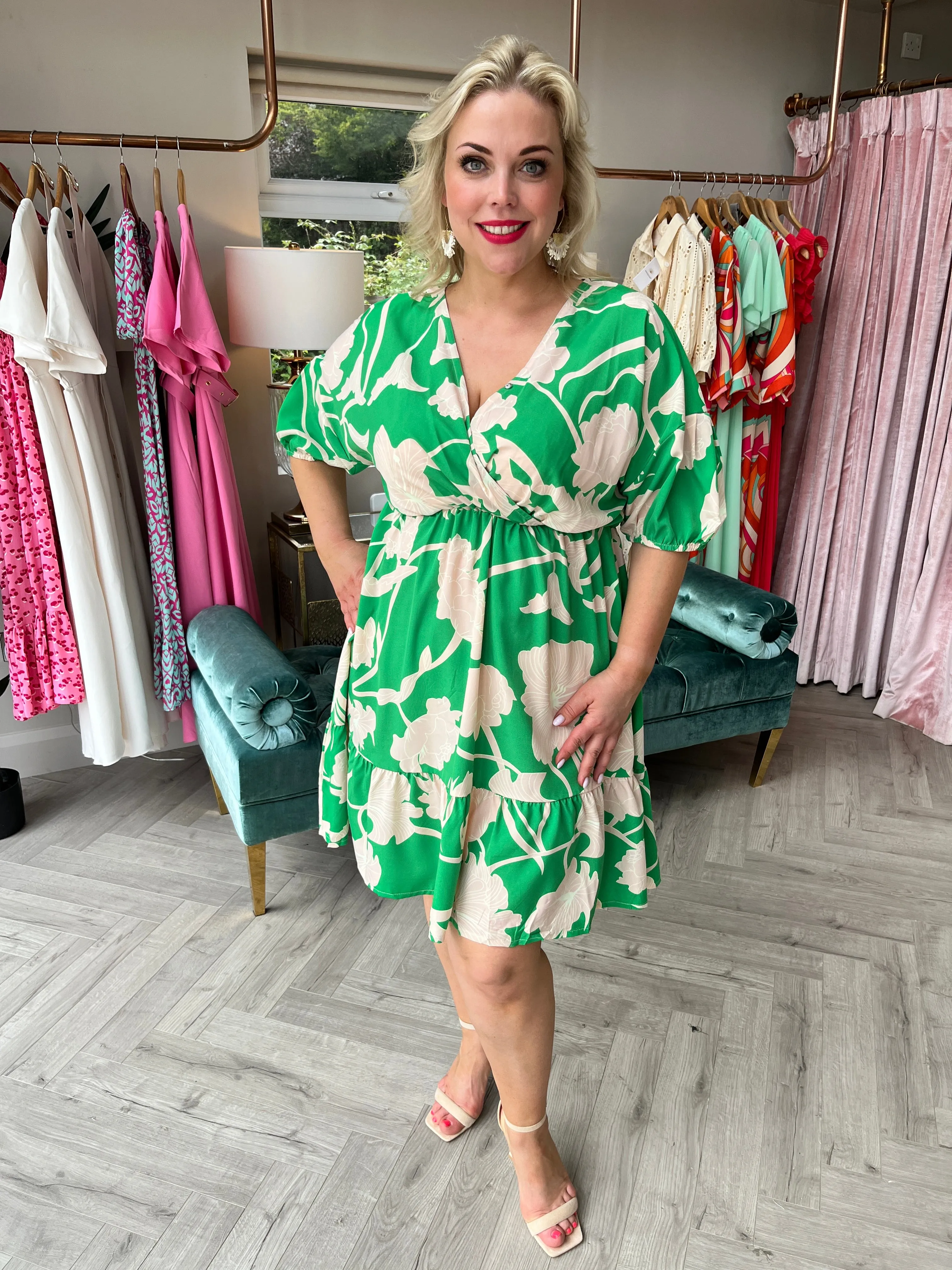 Thea Green Dress Plus