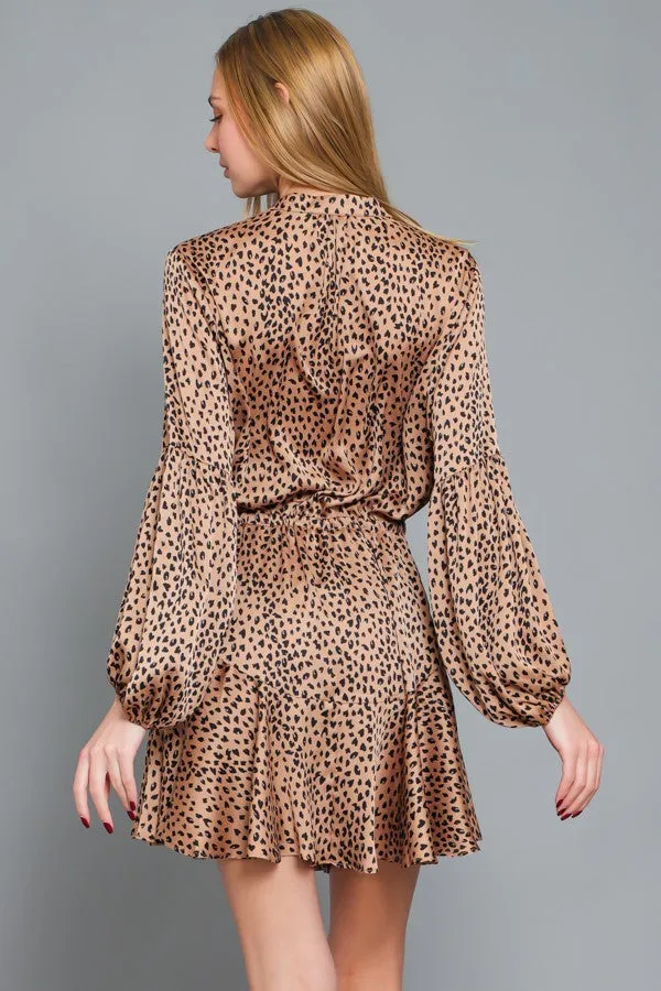 Tie Front LS Mini Dress
