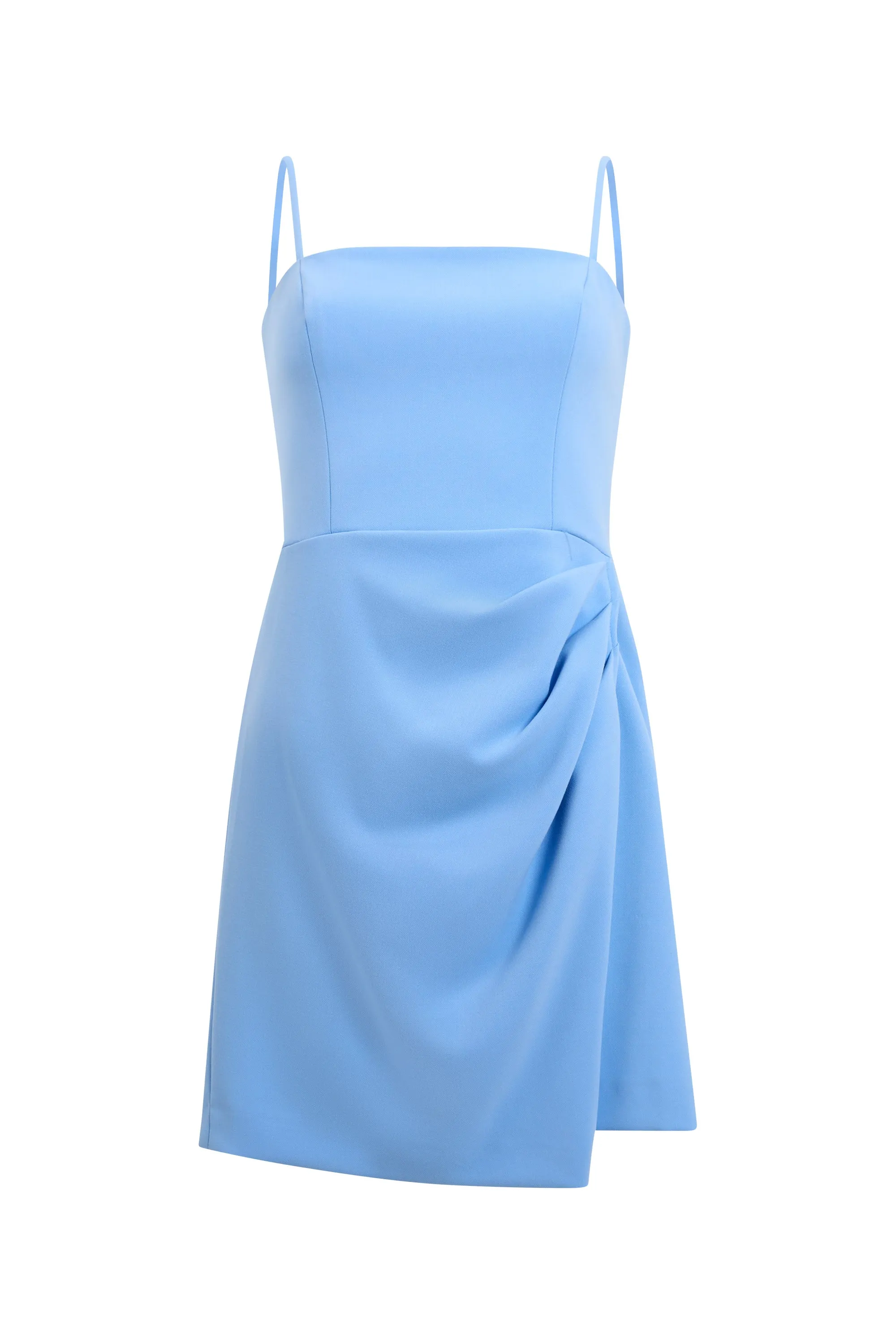 Whisper Straight Neck Mini Dress