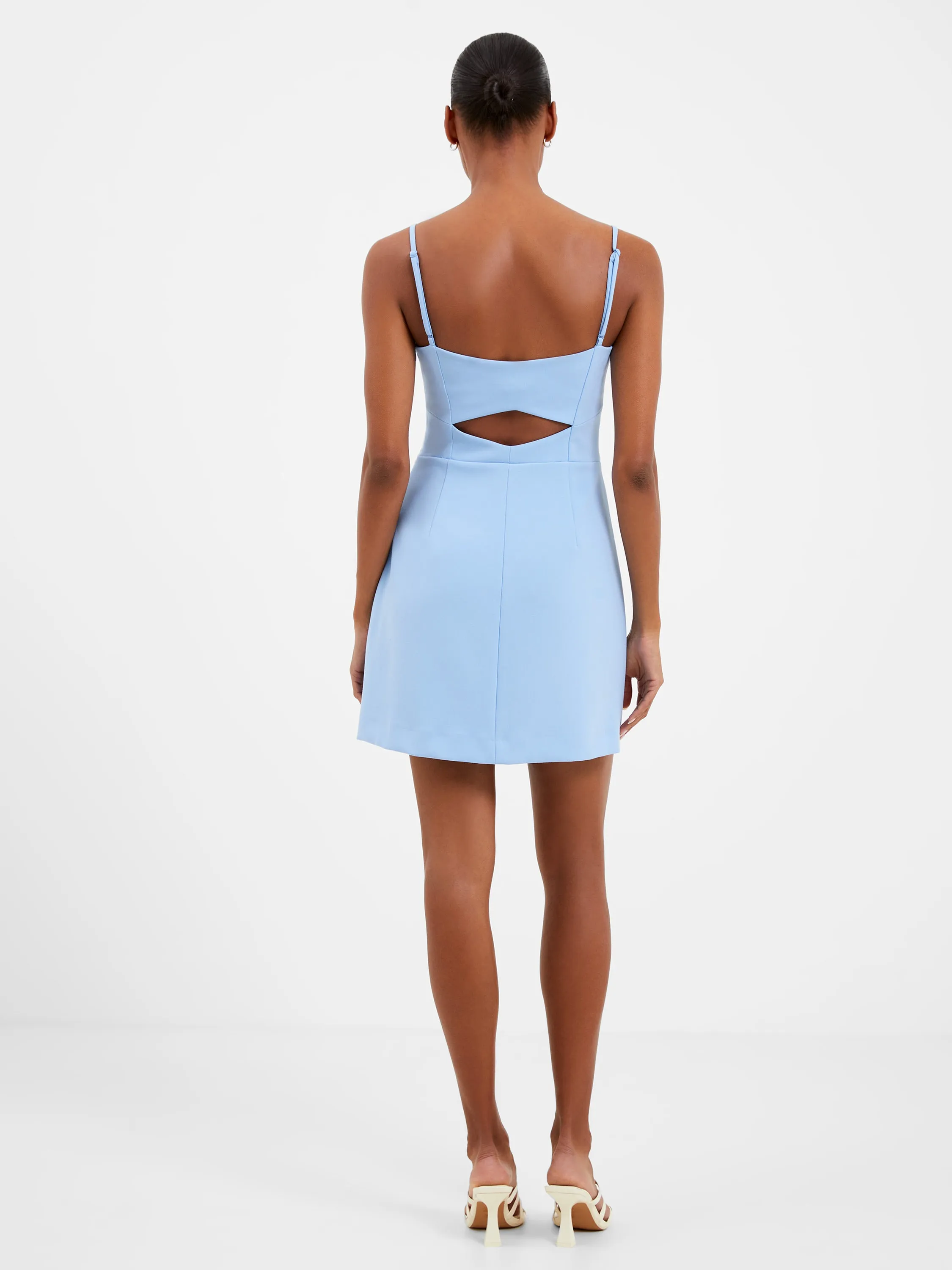 Whisper Straight Neck Mini Dress